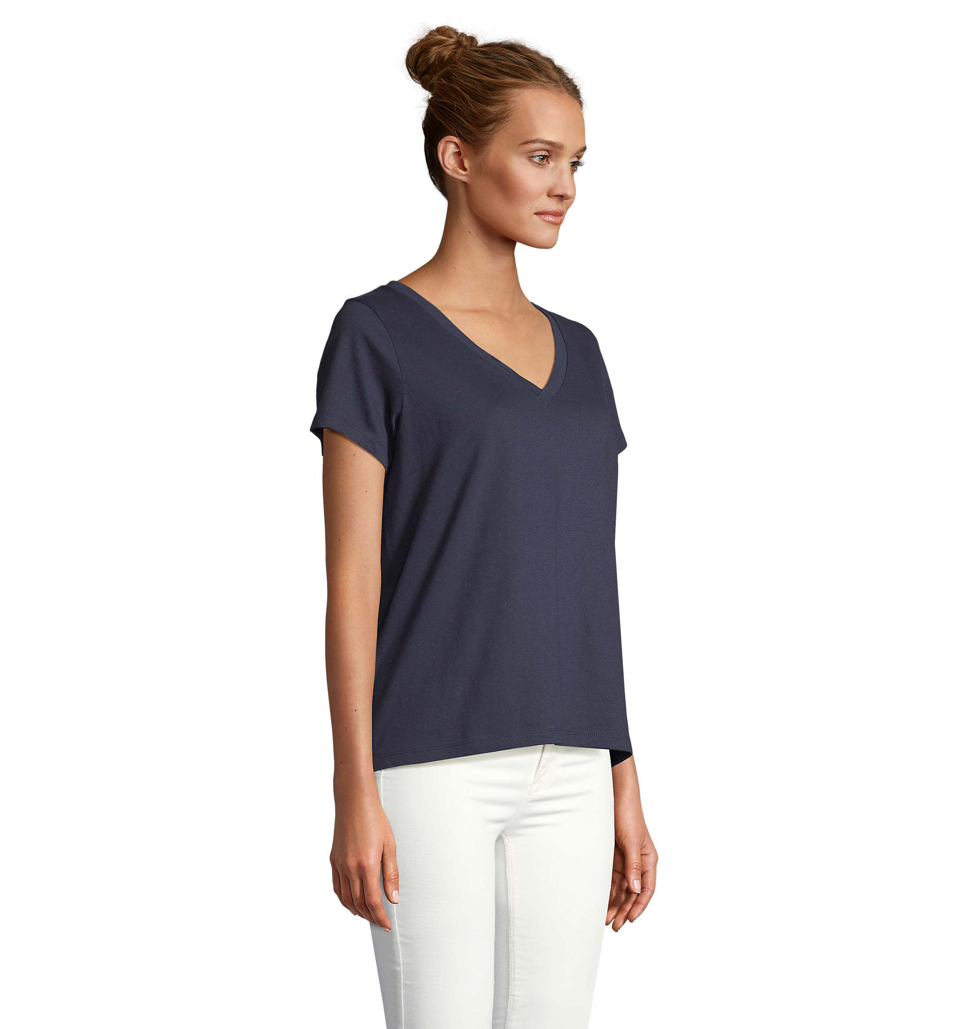 Tee-shirt femme col V 150 g/m² personnalisé REGENT V French Marine